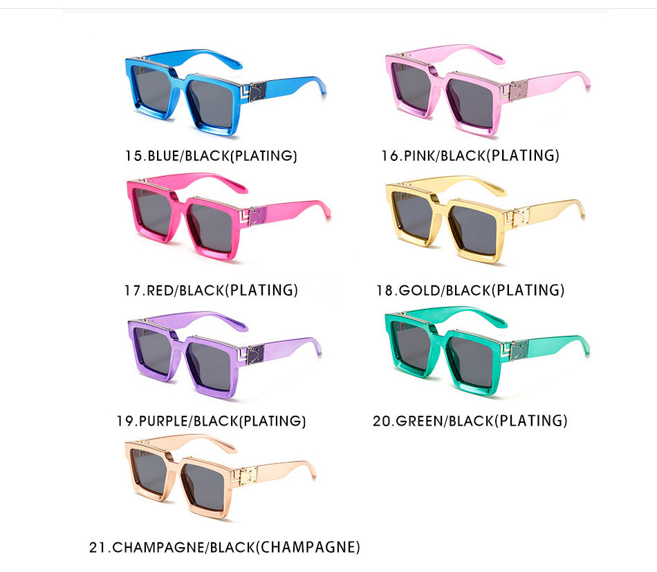 86229Large Frame Sunglasses for Women, European and American Internet Celebrity Style, 0k Fashionable Rich Men's Sunglasses sunglasses