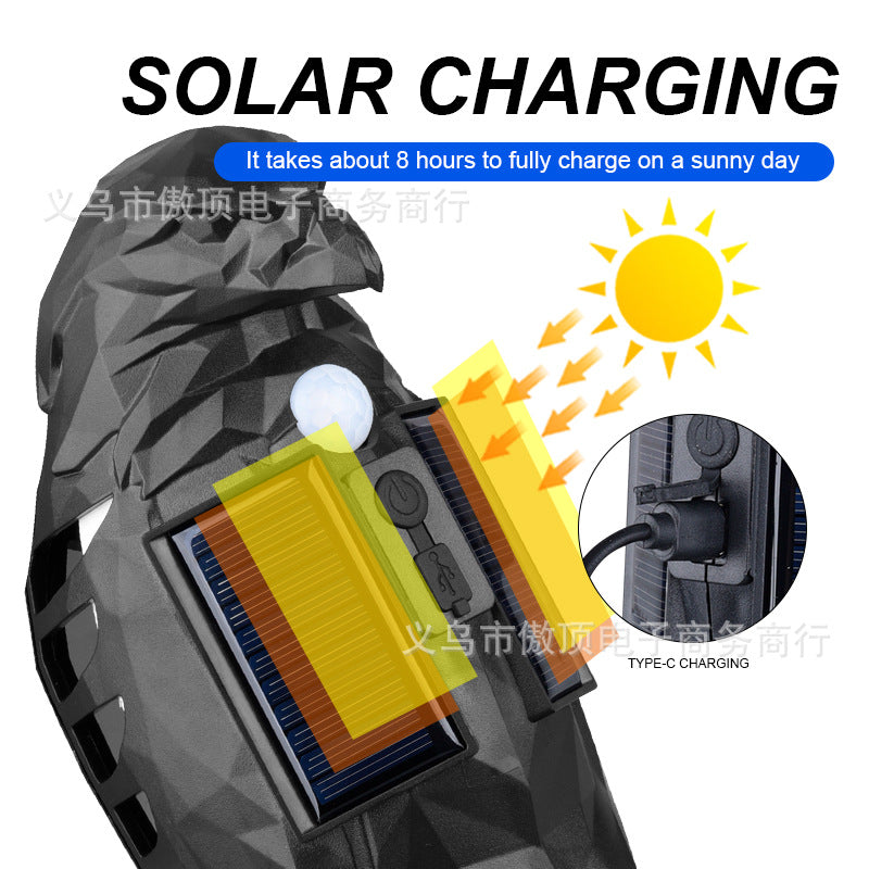 Outdoor Solar Light Owl Eagle Night Light Wall Decoration Light Human Body Sensing Garden Landscape Light Street Light