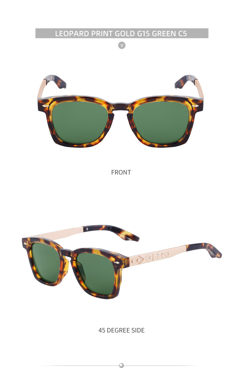 Square Frame Retro Sunglasses for Men, Sun Protection, Driving Special, High-End Outdoor Glasses Wholesale shades