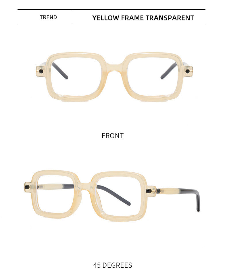 New Thick Frame Sunglasses for Men, European and American Style Square Frame Sunglasses, Retro Blue Light Blocking Sunglasses for Men, Wholesale