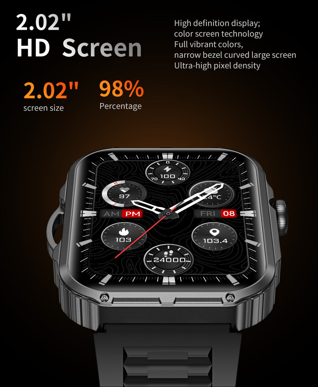 HDT11Ultra Smart Watch Bluetooth Call Music Healthy Sleep Flashlight Smart Bracelet