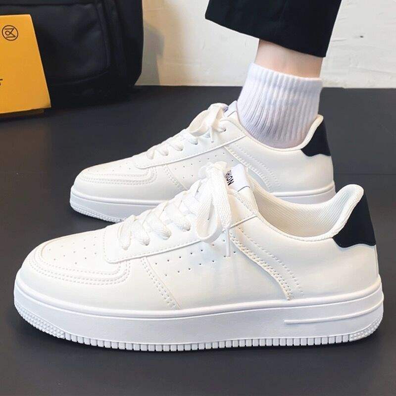 Men's Shoes Summer New Breathable Mesh Shoes Men's Sports Shoes Korean Style Versatile White Shoes Thick Running Casual Shoes