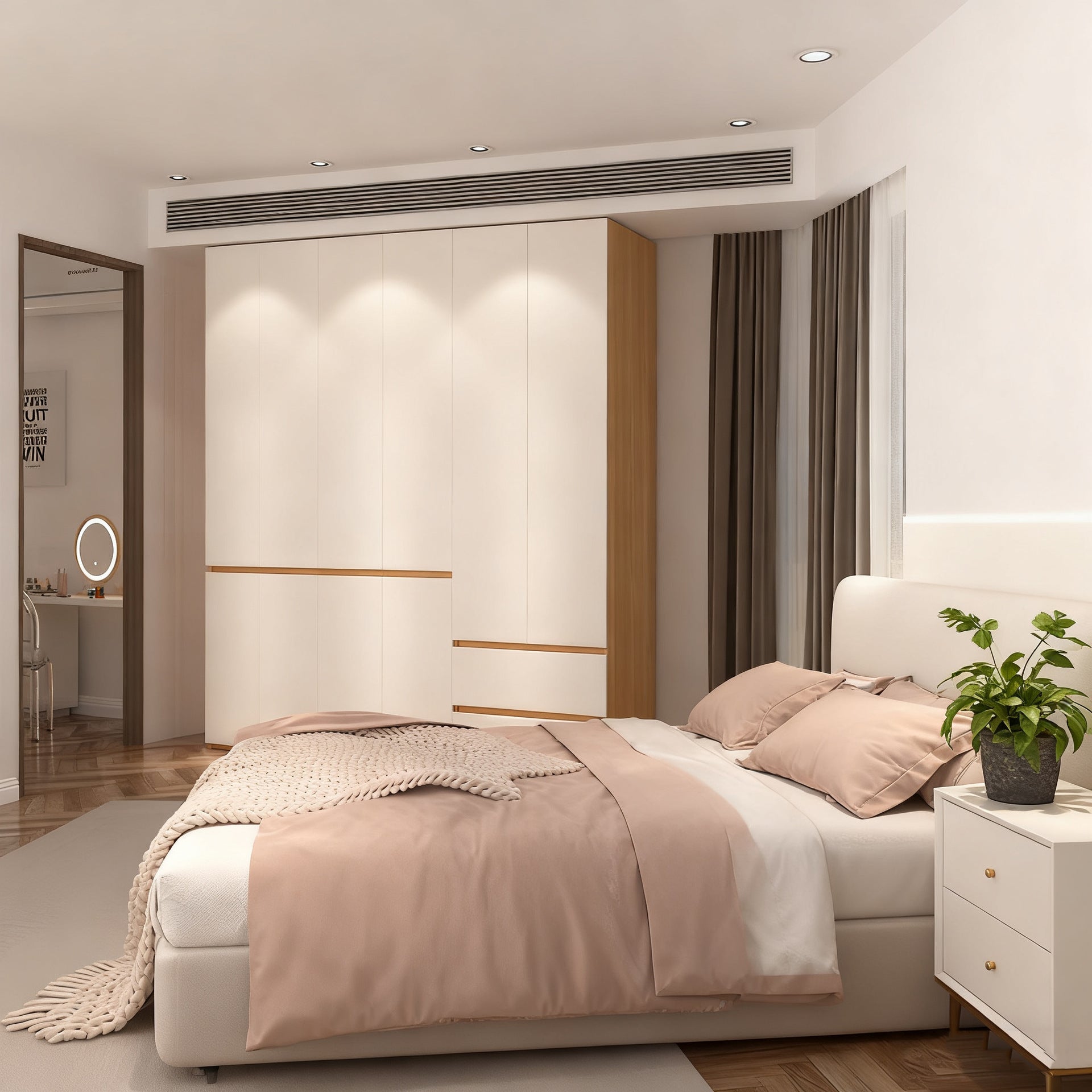 Custom Whole House Honeycomb Aluminum Alloy Wardrobe Welded Board Bedroom Home Modern Simple Storage Integrated Closet