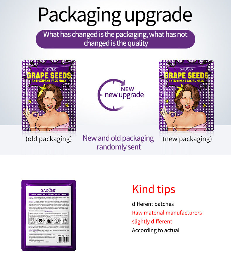 Full English Goddess Mask SADOER Hyaluronic Acid Moisturizing Hydrating Face Mask Sheets Wholesale for  Trade