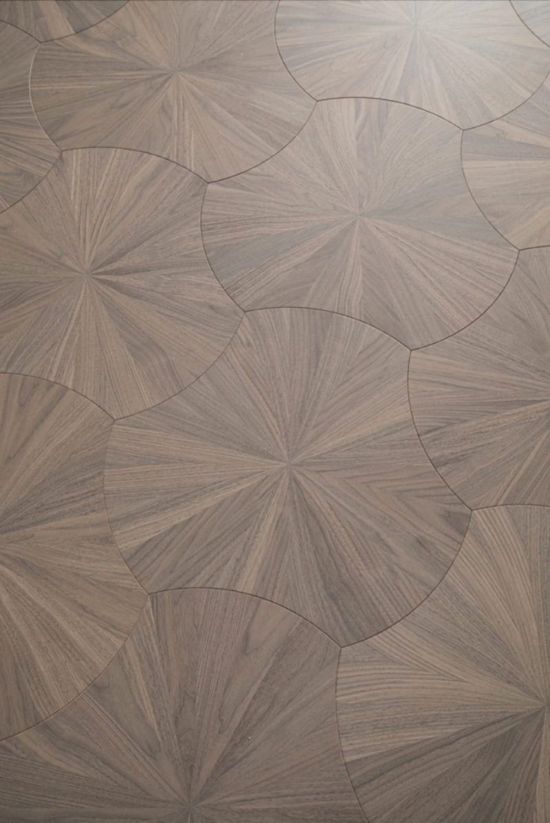 Customizable 18mm Solid Wood Oak Lotus Pattern Engineered Decking Flooring | Waterproof Outdoor Luxury Villa Living Room Design