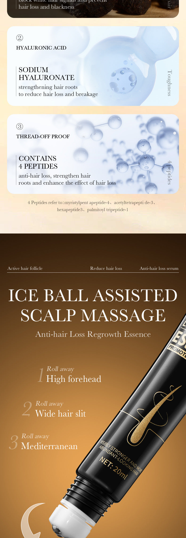 Full English Anti-Hair Loss Serum ZOZU Strengthen Hair Roots Improve Hair Loss Hair Growth Essence  Wholesale