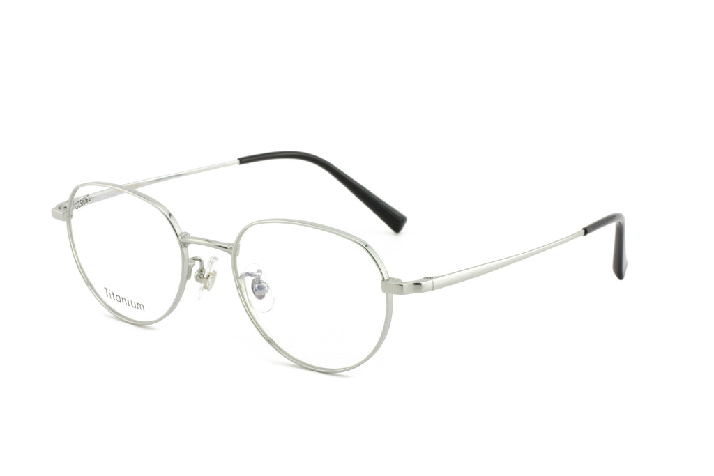 New Retro Half Titanium Glasses Frame Circle Frame Unisex Glasses Metal Frame Lightweight Retro Style