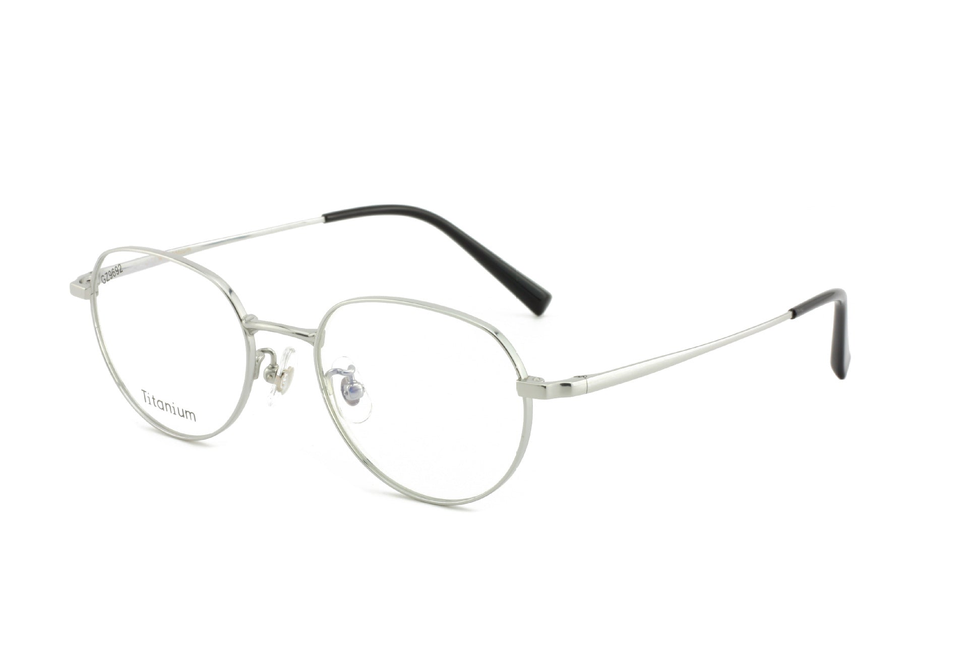 New Retro Half Titanium Glasses Frame Circle Frame Unisex Glasses Metal Frame Lightweight Retro Style