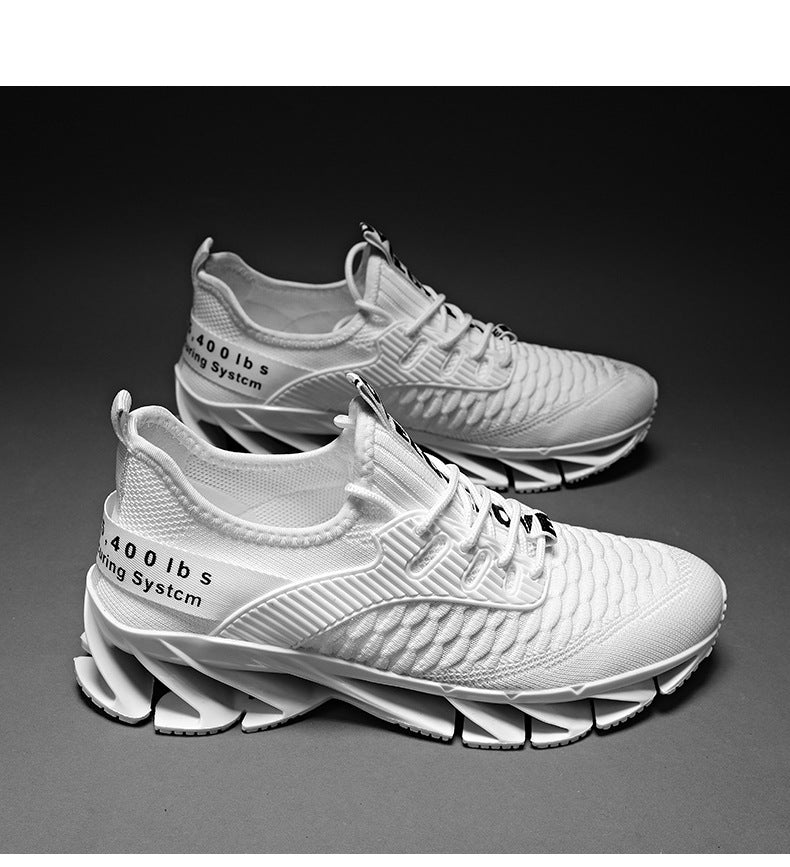 2025Summer New Men's Shoes Non-Slip Blade Shoes Men's Running Shoes Breathable Flyknit Mesh Shoes Sports Casual Shoes