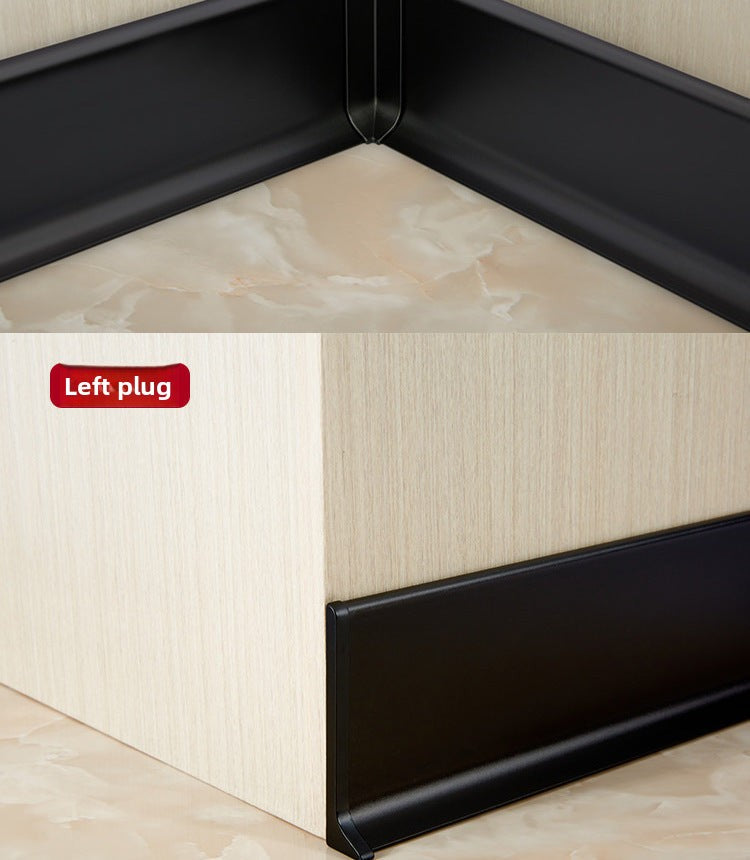 Aluminum alloy skirting board, ultra-thin snap-on minimalist corner trim6cm8cm Metal stainless steel ultra-narrow baseboard