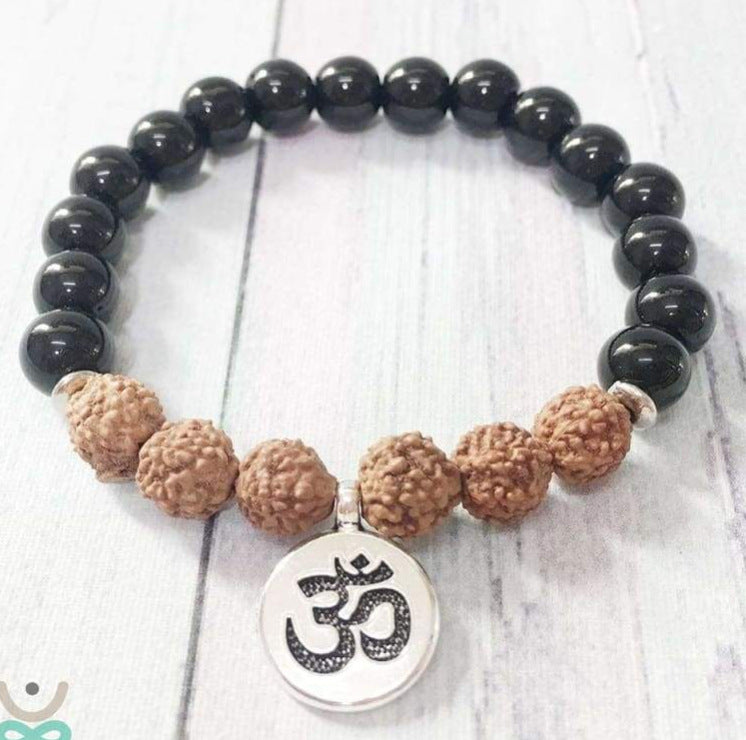 European and American Popular Natural Stone Beaded Bracelet Red Wood Grain Round Bead Stone Bracelet Wholesale