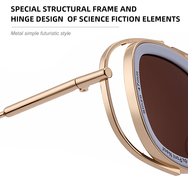 2025New Men's Sunglasses High-End Oval European and American Retro High-Grade Sunglasses for Men Driving