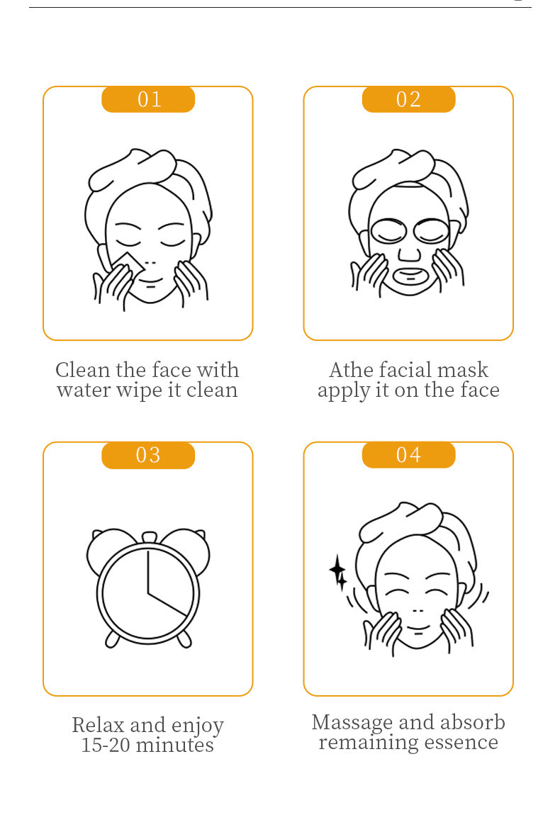 BIOAOUA Vitamin E Honey Mask Hydrating Moisturizing Repair Brightening Mask Wholesale 10 Pieces