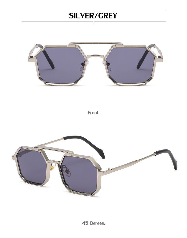 New European and American Steampunk Style Sunglasses for Men, Polygonal Small Frame Sunglasses for Women, Trendy sunglasses Wholesale