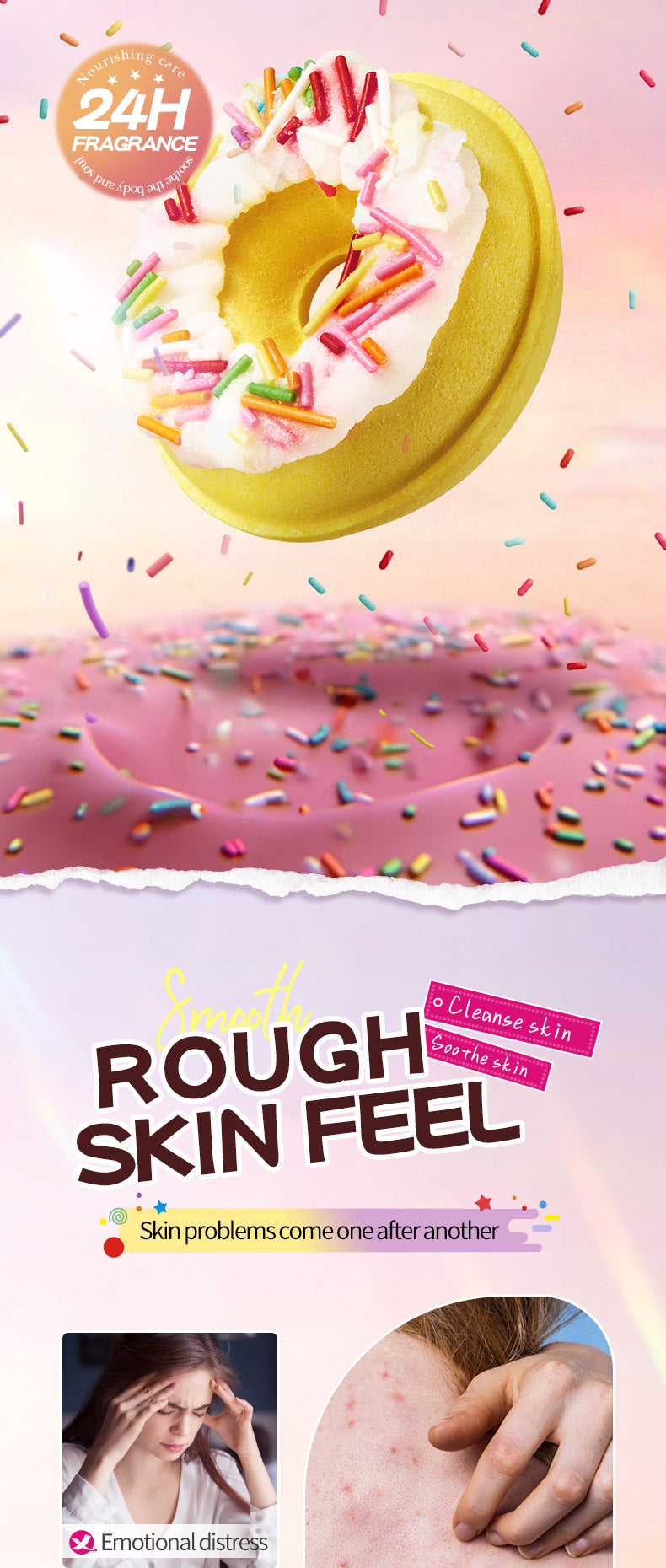 Full English Macaron Donut Bath Salt Ball SADOER Clean Body Bath Salts  Wholesale