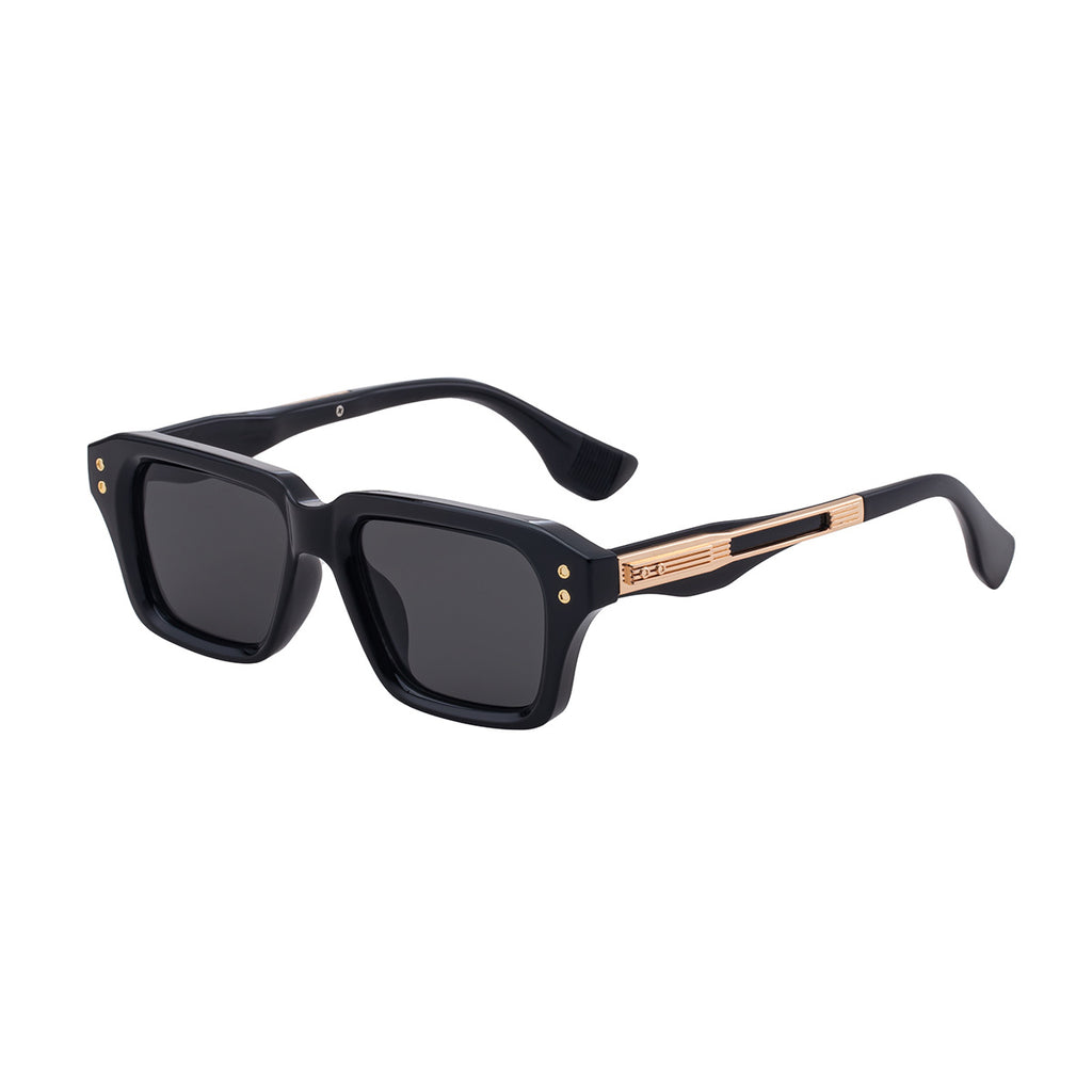 2025New European and American Fashion Square Frame Sunglasses for Men, Unique Small Frame, High-End Trendy Sun Protection Sunglasses for Men