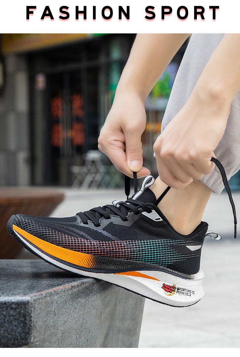 Red Rabbit7pro Breathable Mesh Popcorn Carbon Plate Running Shoes Men and Women Students Sports Sneakers Casual Jogging Shoes