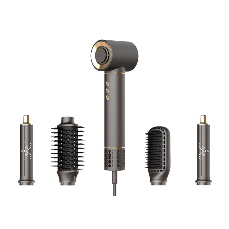 高速吹风机热风梳套装 6 合 1 卷发棒多功能吹风机家用电器