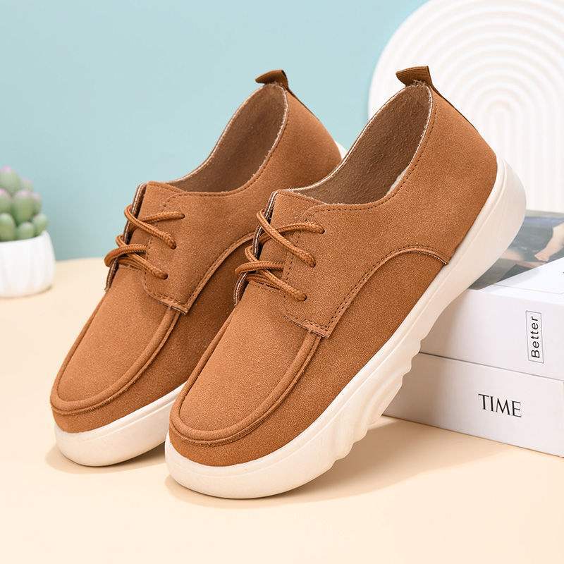 Spring and Autumn2025New Casual Shoes Soft Thick Sole Wear-Resistant Breathable Soft Old North Shoes Loafers Slip-On Trendy Shoes