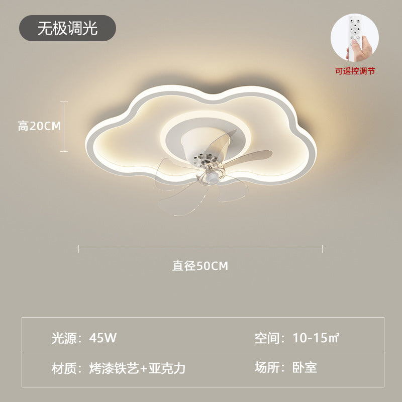 Full Spectrum Bedroom Light360Adjustable Head Shaking Silent Simple Modern Fan Light Cozy Study Master Bedroom Ceiling Light