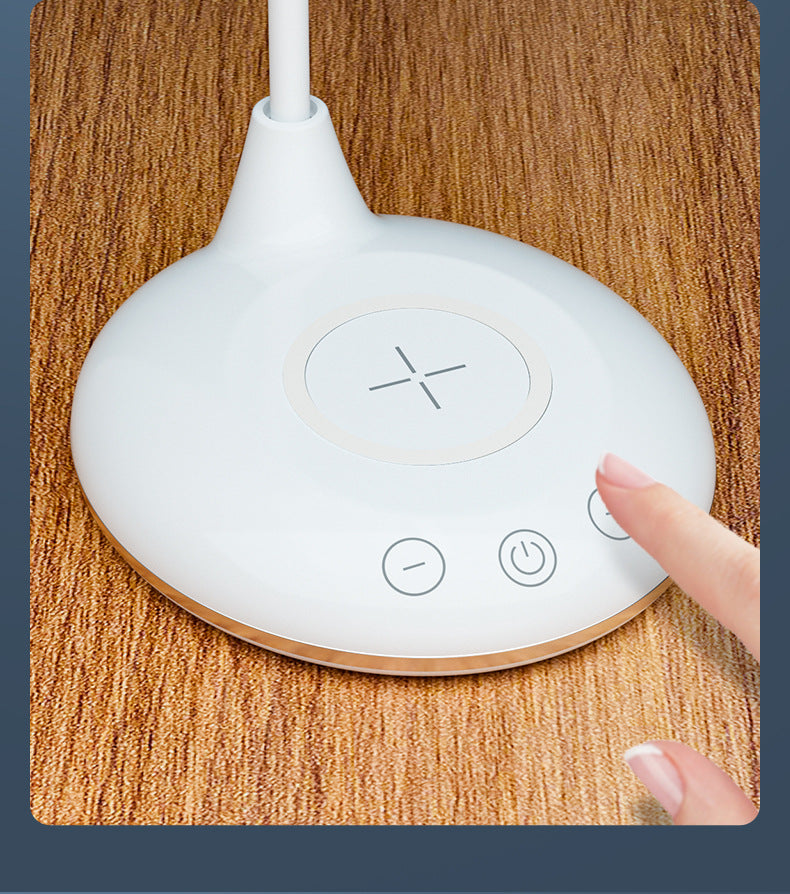 ledDeskLamp Study Bright Enough Foldable Touch15W Wireless Charging Bedroom Bedside Reading Lamp