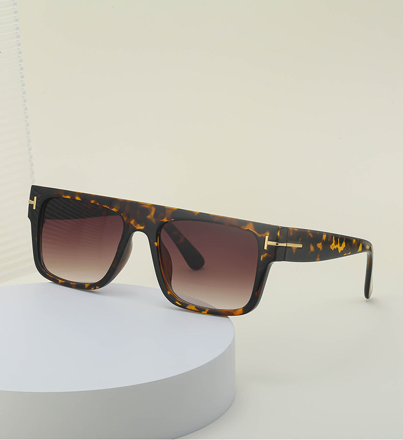 European and American retro women's sunglasses T Square Frame Sunglasses for Women Trendy Glasses Wholesale sunglasses