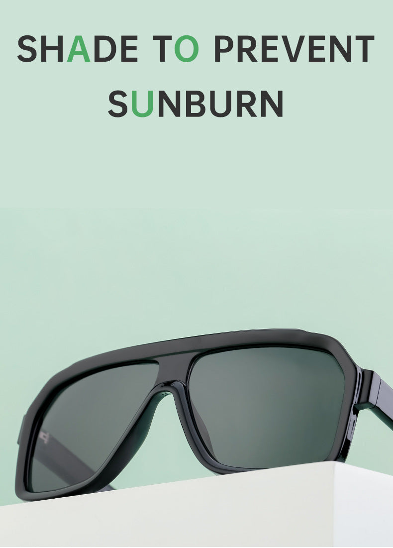 European and American Fashion Square Frame Sunglasses for Men Driving Special Propionic Acid Insert Pin Temple Sunglasses Men's Glasses shades