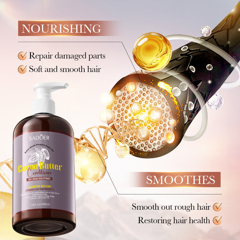 Cocoa Oil Smooth Conditioner SADOER Repair and Nourish Hair Conditioner Cross-Border Wholesale