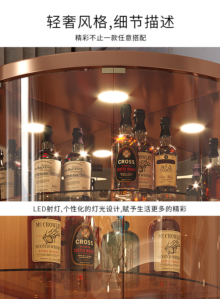 Glass Door Wine Cabinet Display Cabinet Living Room2022New Wine Rack Internet Celebrity Small High-End Light Luxury Modern Home Wall-Mounted
