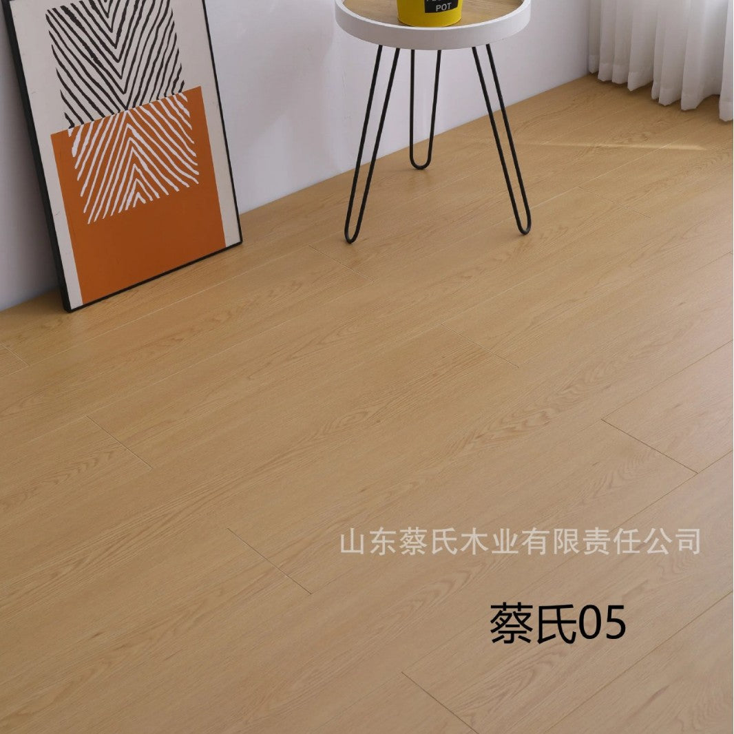 New Three-layer Solid Wood Composite Flooring ENF Grade Lock Flame Retardant Cream Style Natural Wood Style14mm Wear-Resistant Waterproof