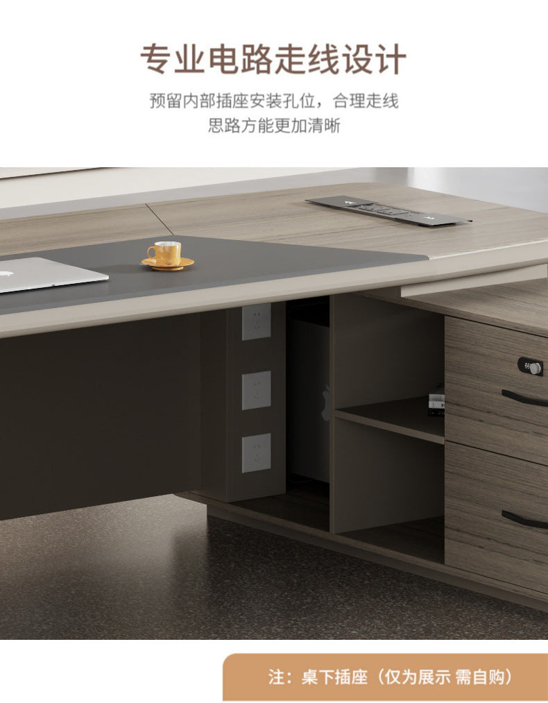 Painted Executive Desk Large Desk President Leader Chairman Manager Office Simple Modern Office Desk and Chair Set