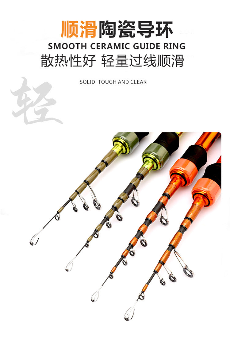 Ultra Short Mini Micro Rod Telescopic Lure Rod Portable Multi-Section UL Stream Mouth Rod Micro Lure Rod