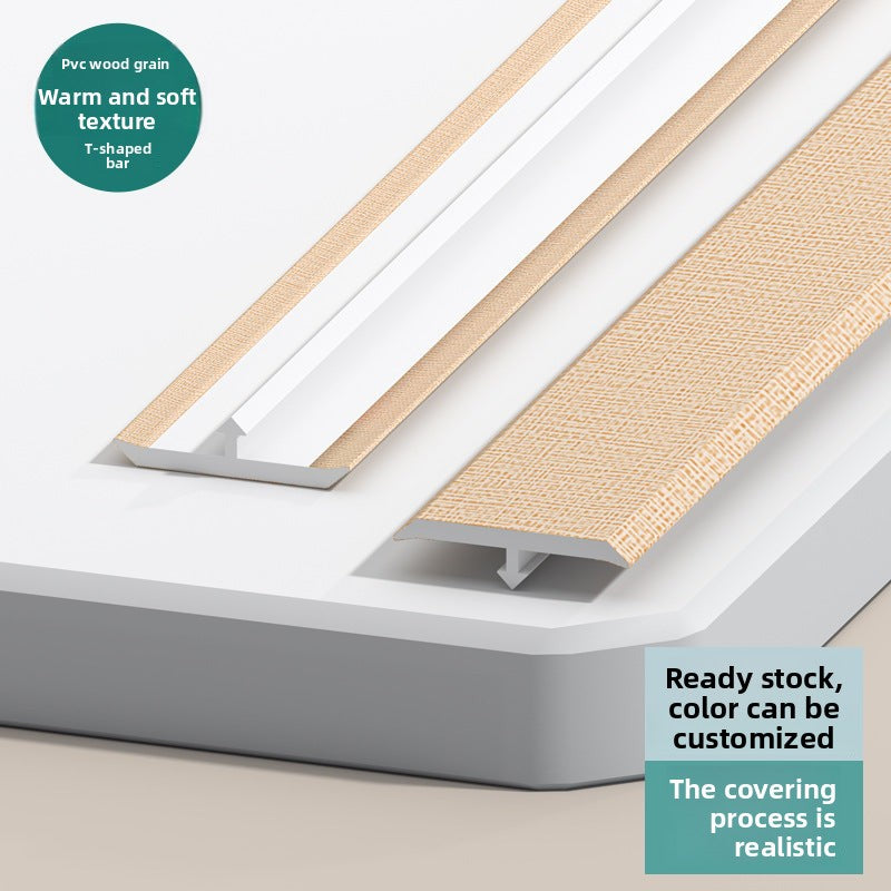 PVC Edge trim T Wooden floor trim strip, wooden threshold edge trim, tile joint decorative strip, doorway stone edge trim strip