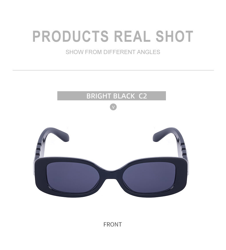 European and American Style Small Frame Sunglasses for Women with Rhinestones, Square Frame Sunglasses for Men, Wholesale Glasses sunglasses