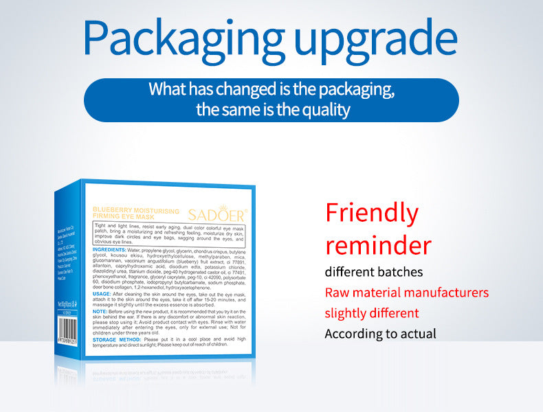 Full English Plant Moisturizing Series Eye Mask SADOER Firming and Moisturizing Eye Mask Patch  Wholesale