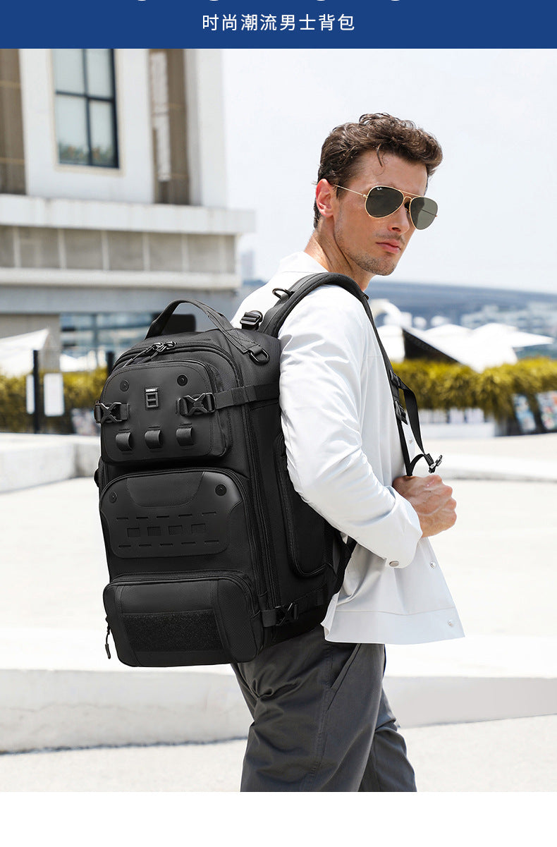 OZUKO Outdoor Tactical Backpack Large Capacity Waterproof Travel Bag Wear-Resistant MOLLE Hiking Backpack