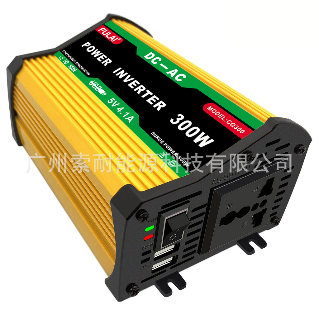 300W Vehicle Inverter12V Turn110V220V Double USB E-commerce car power inverter