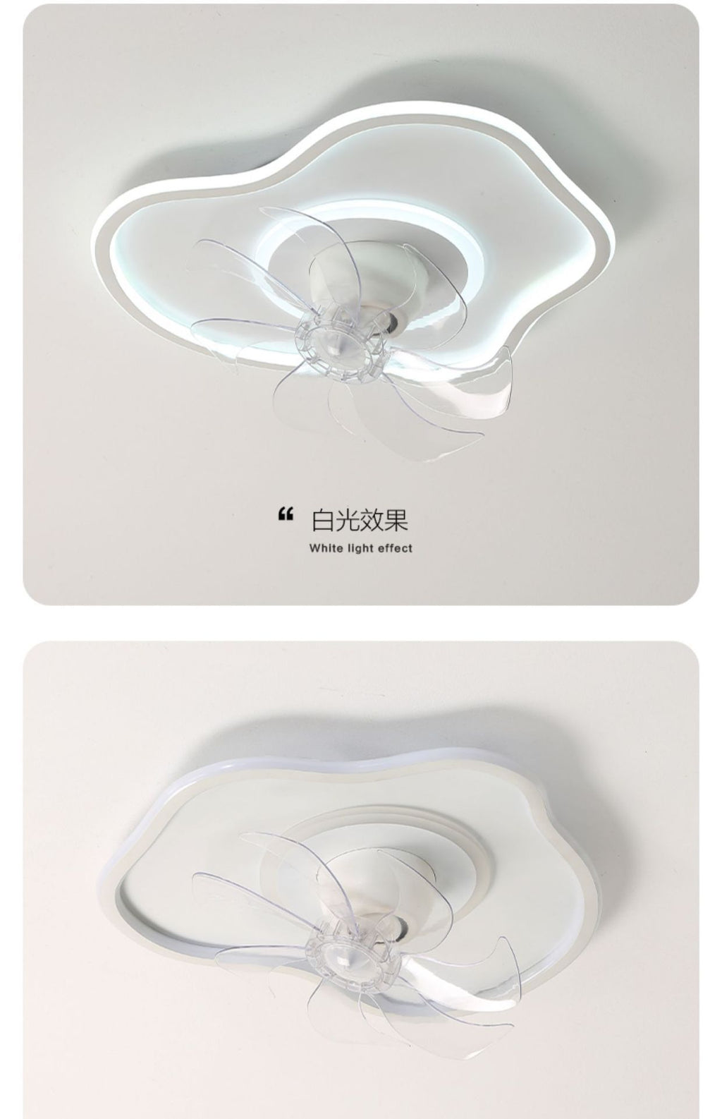 Zhongshan Lighting Fan Light Bedroom Cloud Ceiling Light Simple Modern Children's Room360Rotating Head Shaking Fan Light