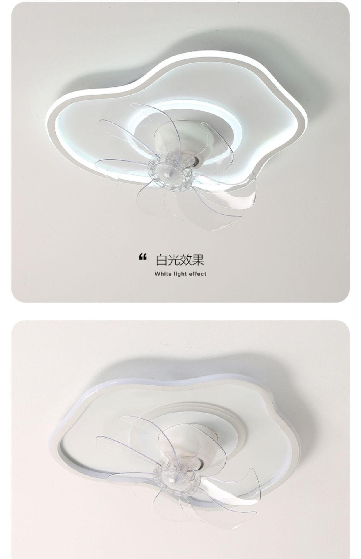 Zhongshan Lighting Fan Light Bedroom Cloud Ceiling Light Simple Modern Children's Room360Rotating Head Shaking Fan Light