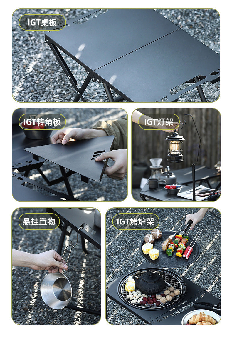 Multifunctional Patchwork IGT Tactical Table Outdoor Portable Folding Table Camping Equipment Splicable Lightweight Table