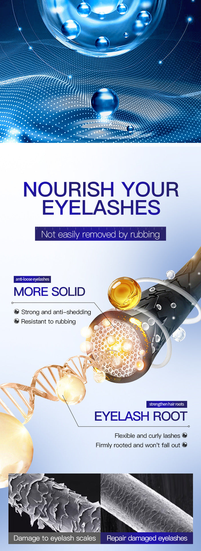 Full English Curling Eyelashes Thick Mascara SADOER Long and Dense Essence Liquid  Wholesale