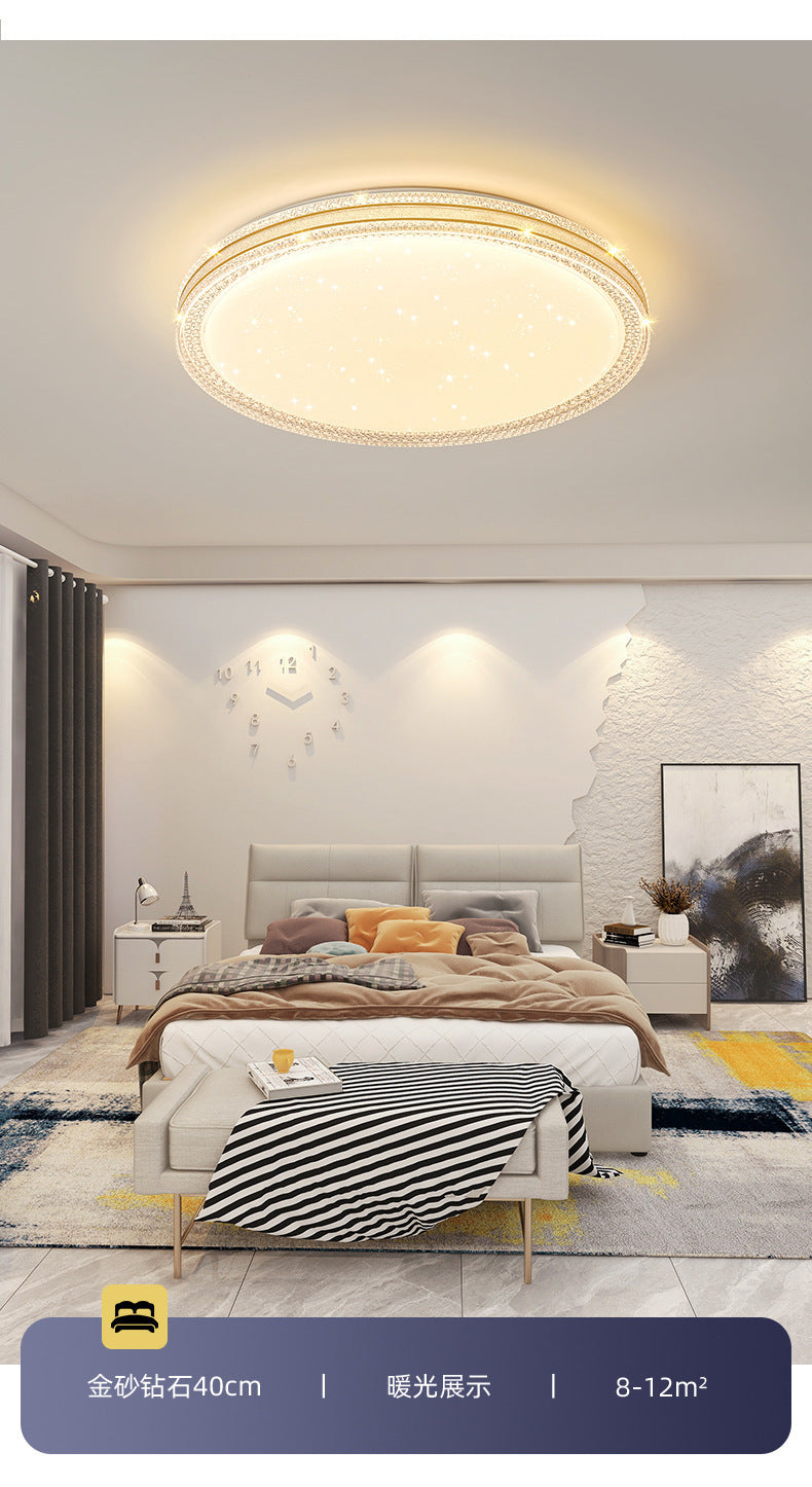 led Ceiling Lamp Master Bedroom Lamp Simple Modern Living Room Lamp Round Room Study Romantic Starry Sky Light Fixture
