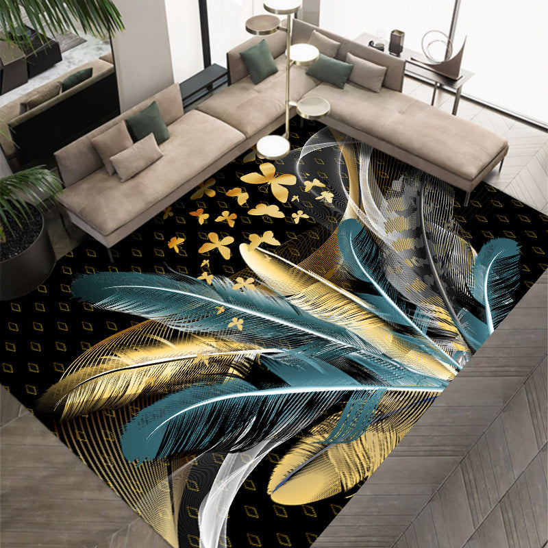 Light Luxury Crystal Velvet Carpet Wear-Resistant and Dirt-Resistant Living Room Sofa Coffee Table Carpet Cooling and Silent Home Non-Slip Bedroom Carpet