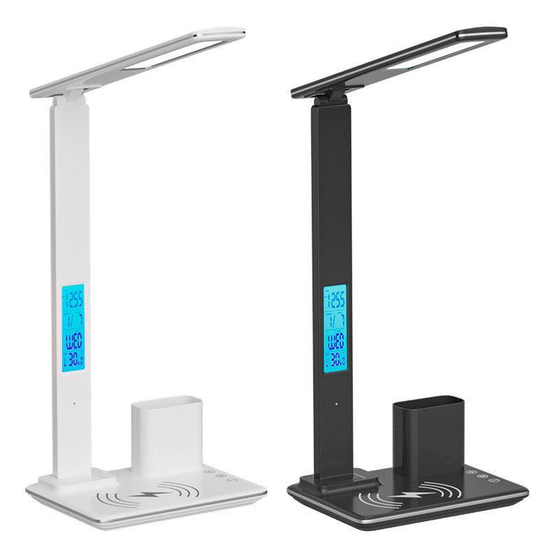 Customized Desk Lamp Business Gift15W Wireless Charging Reading Lamp Student Special Eye Protection Bedroom Dormitory Study Lamp