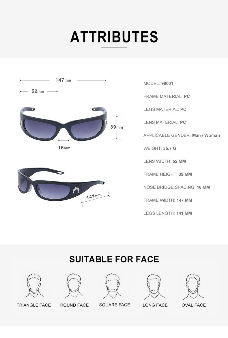 Y2K Steampunk Sunglasses Men's Sports Sunglasses Women's Glasses Wholesale sunglasse