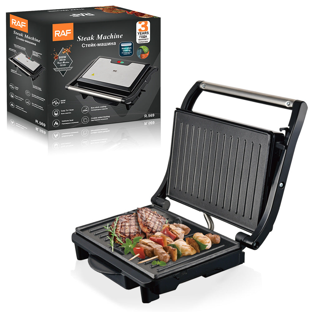 RAF European Standard Household Multifunctional Barbecue Grill Steak Maker Breakfast Maker Sandwich Maker Toaster R569