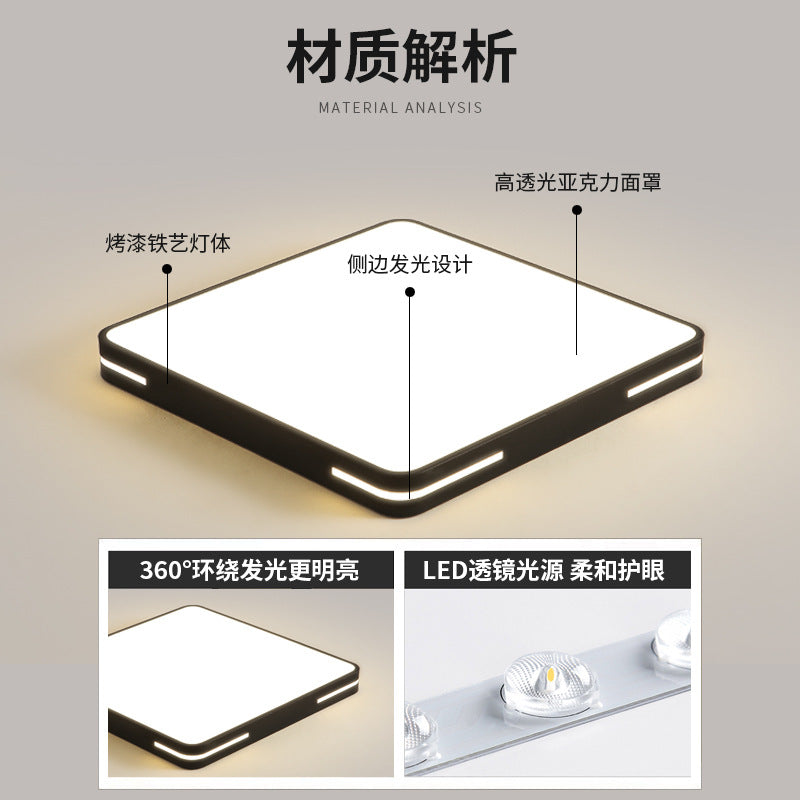 Ultra-thin Modern Minimalist LED Ceiling Lamp Round Bedroom Lighting Living Room Lamp Creative Study Dining Room Balcony Lighting Fixture