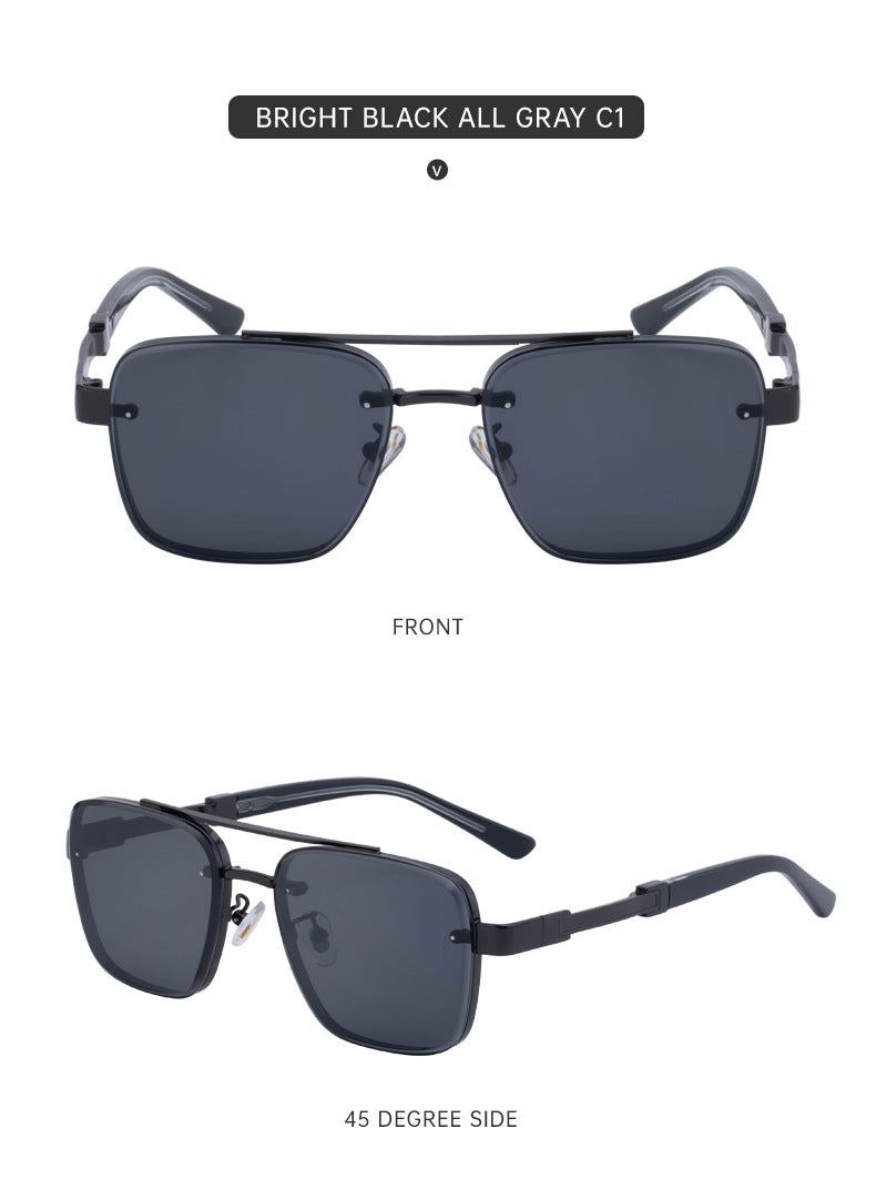 2025Retro Glasses Men Driving Sunglasses Square Frame High-end Men's Sunscreen Sunglasses Premium sunglasses