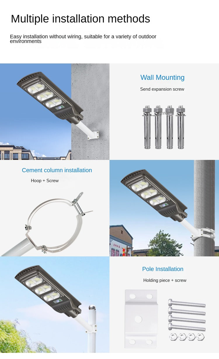 50W 100W 150W 200W Waterproof Ip65 Engineering Lighting Solar Street Light