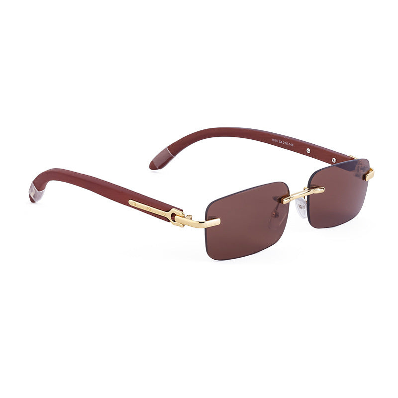 Fashion Sunglasses for Men New Frameless Wooden Leg Slingshot Sunglasses Optical Frame sunglasses